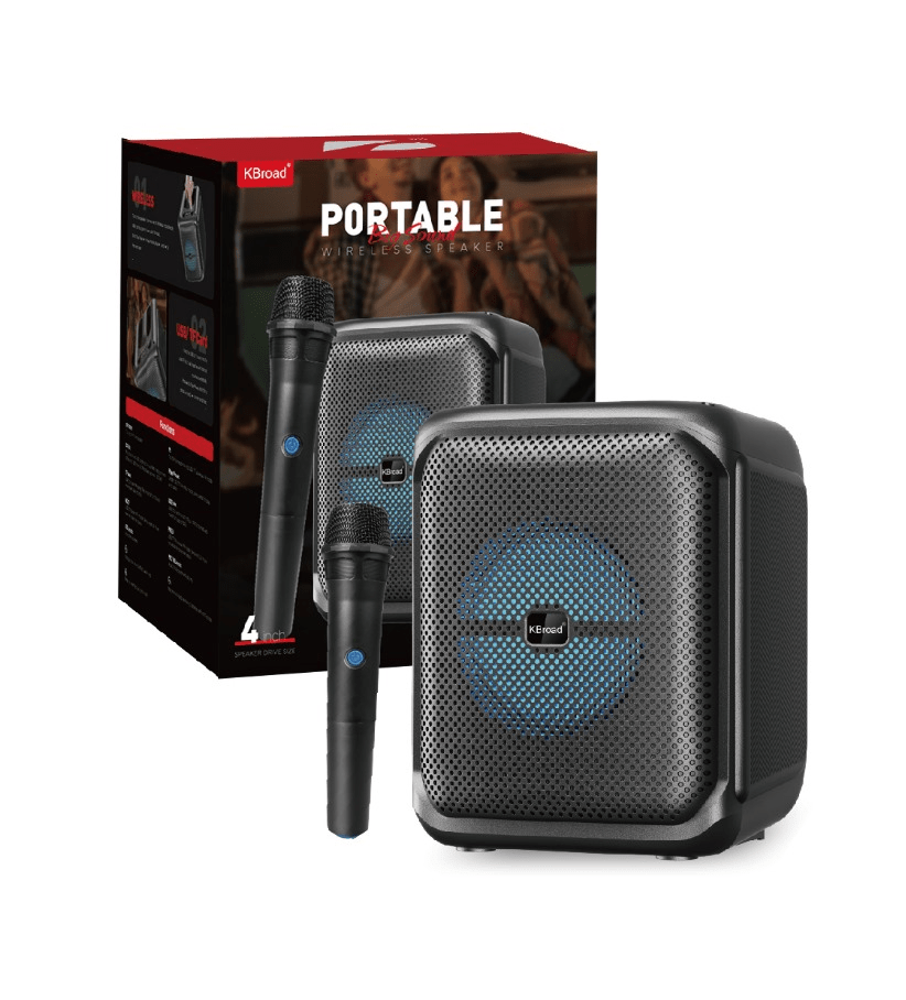 Portable Wireless Karaoke Speaker with Mic & RGB Lights Ⓢ