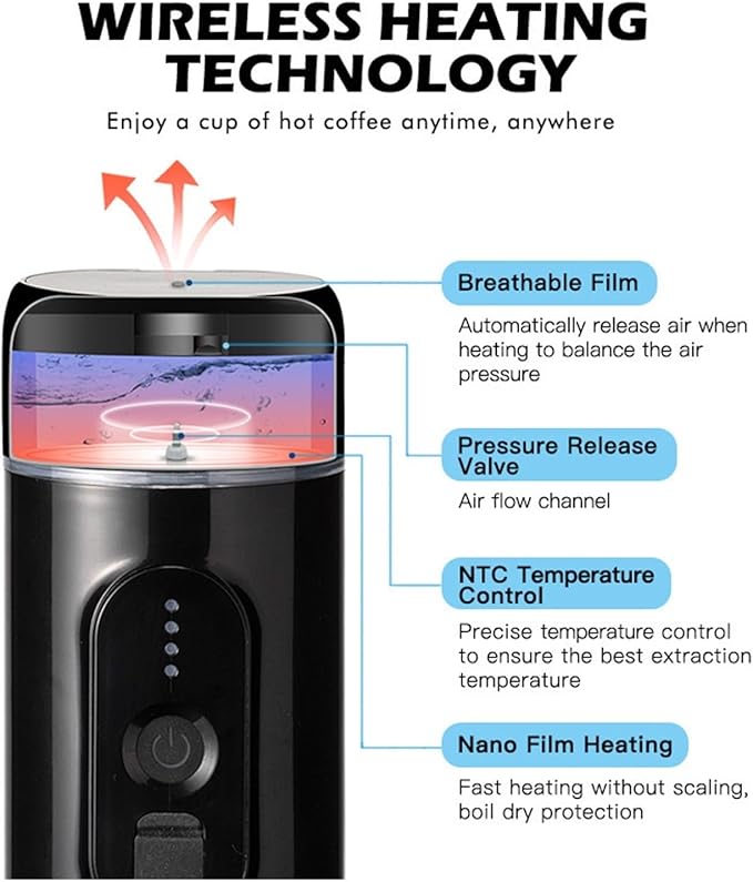 Portable Electric Espresso Coffee Maker © Ⓢ
