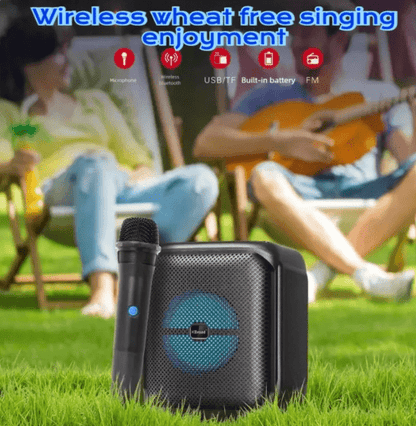 Portable Wireless Karaoke Speaker with Mic & RGB Lights Ⓢ